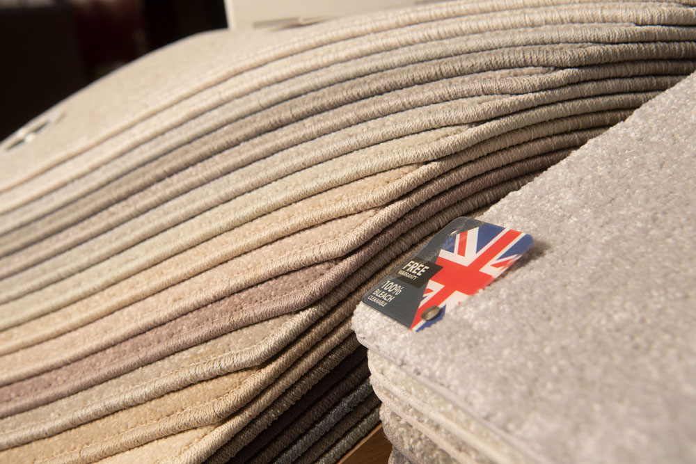 Array of beautifully textured carpets available at Carpet Style in Nottingham