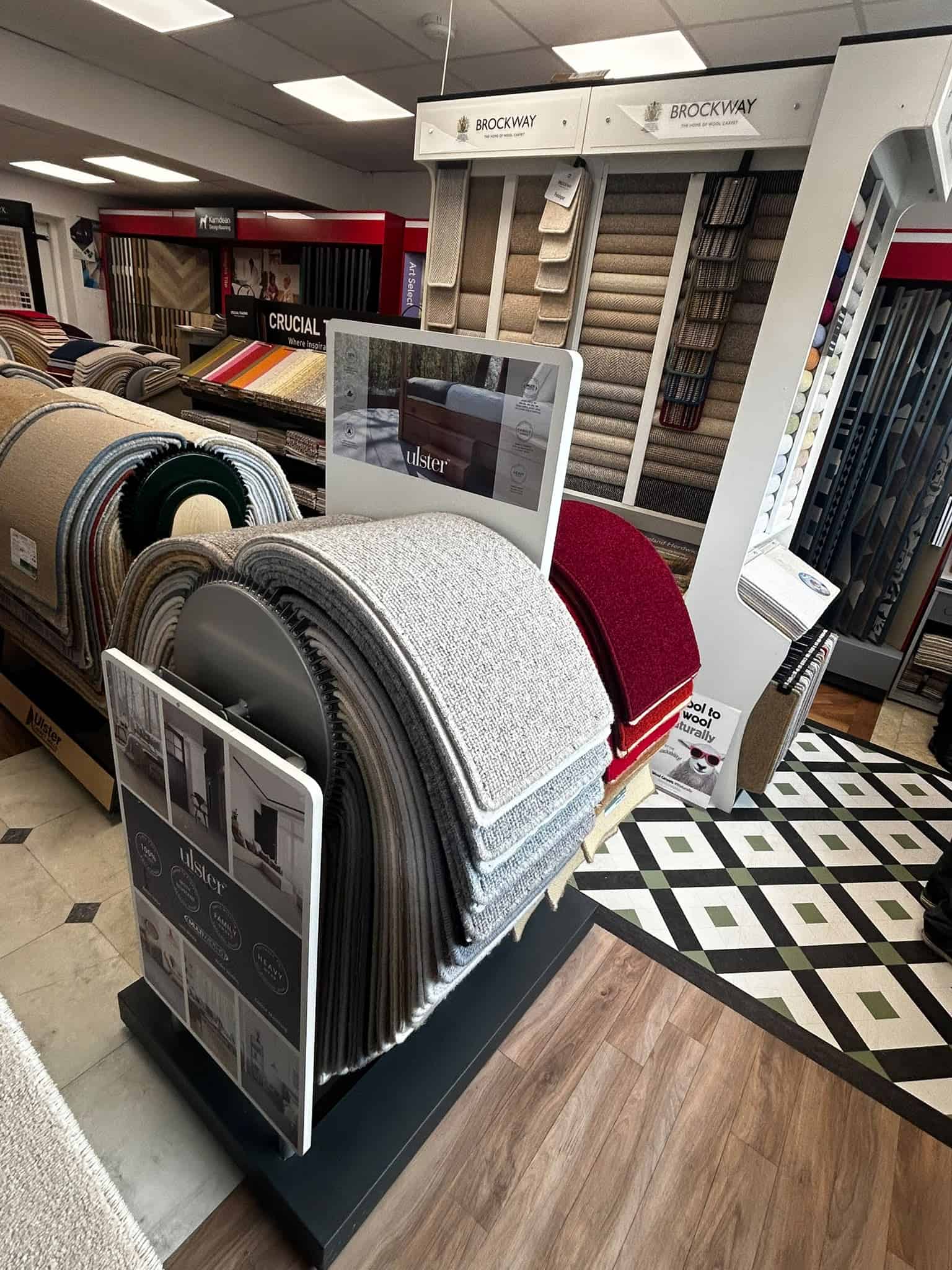 Ulster wool carpet displayed at Carpet Style