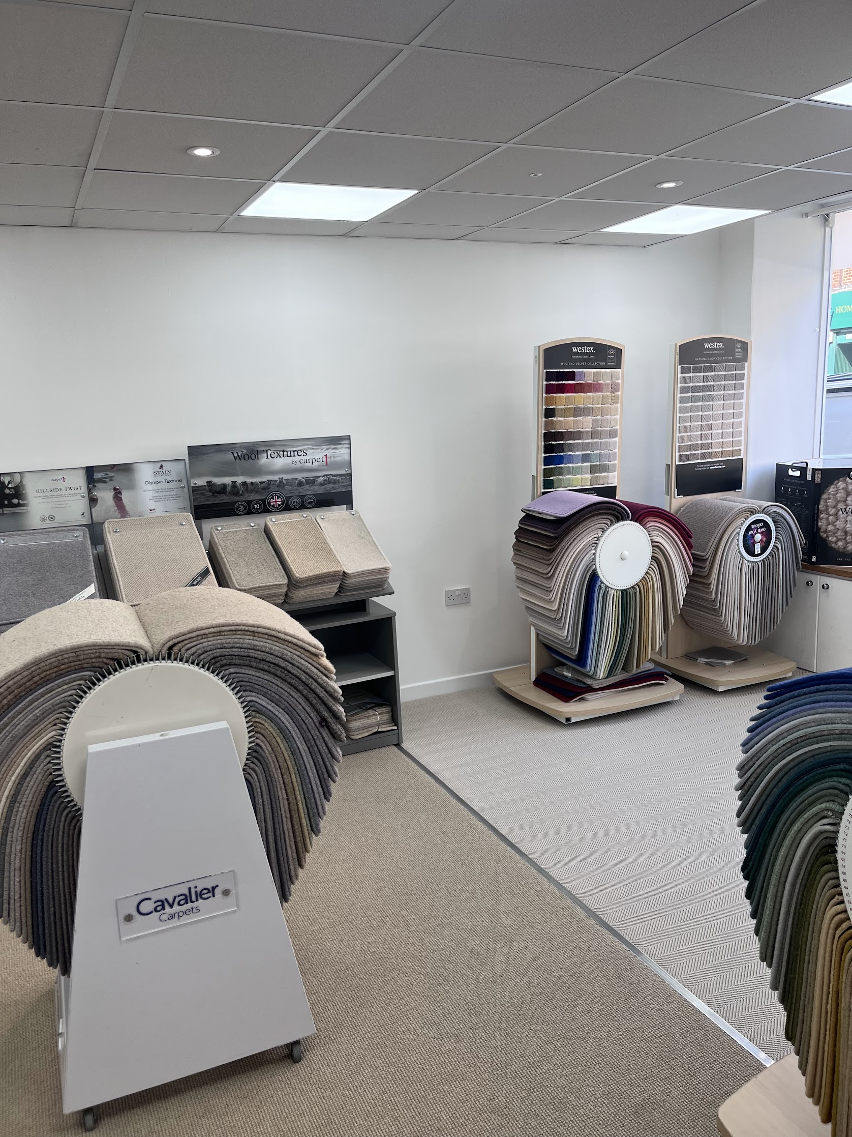 Inside the Carpet Style showroom on Market Street, Ashby-de-la-Zouch
